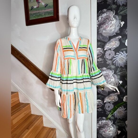 Anthropologie Devotion Twins Embroidered Ella Tunic Dress/ size M - Picture 8 of 11